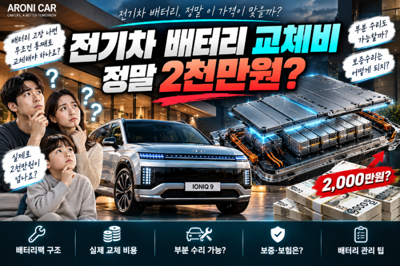 전기차 배터리 교체비용 정말 2천만원 넘을까?｜고장 나면 무조건 통째로 교체할까?