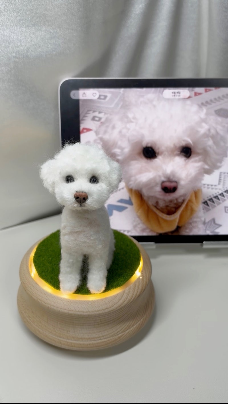 강아지인형제작 푸들 양모펠트 미니어처 주문제작
