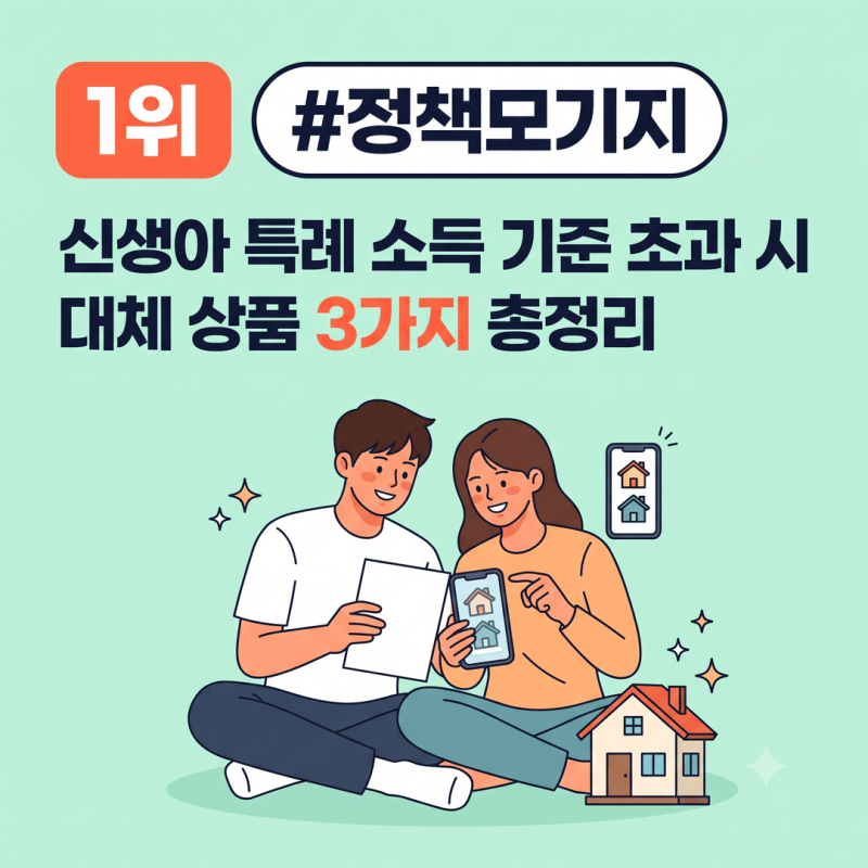 신생아 특례 구입자금 대출 소득 기준 2억 넘으면 선택할 수 있는 정책 모기지 3종 총정리