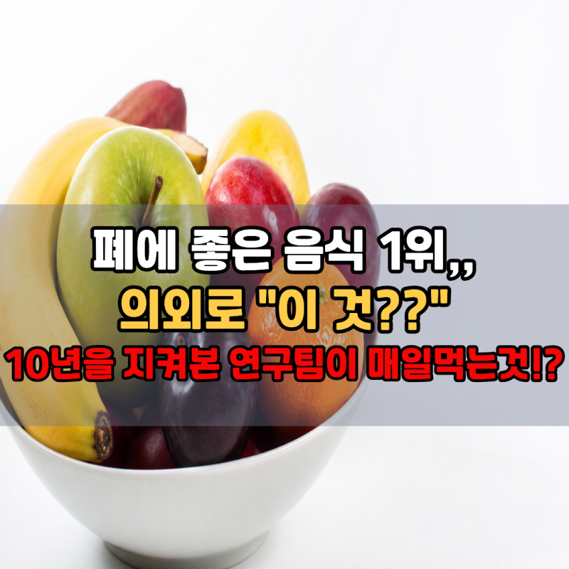 "폐에 좋은 음식 1위, 의외로 '이것'?" 10년을 지켜본 연구팀도 매일 먹는다 | 폐 기능 감퇴 생 ....