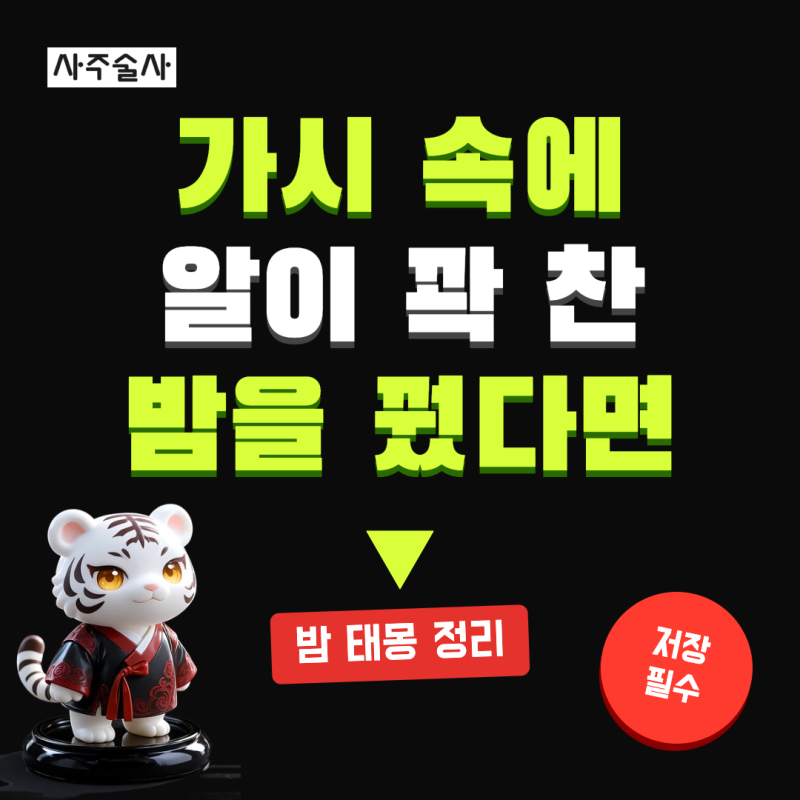밤 태몽 뜻, 줍는 꿈부터 송이째 본 꿈까지 장면별 풀이와 태명
