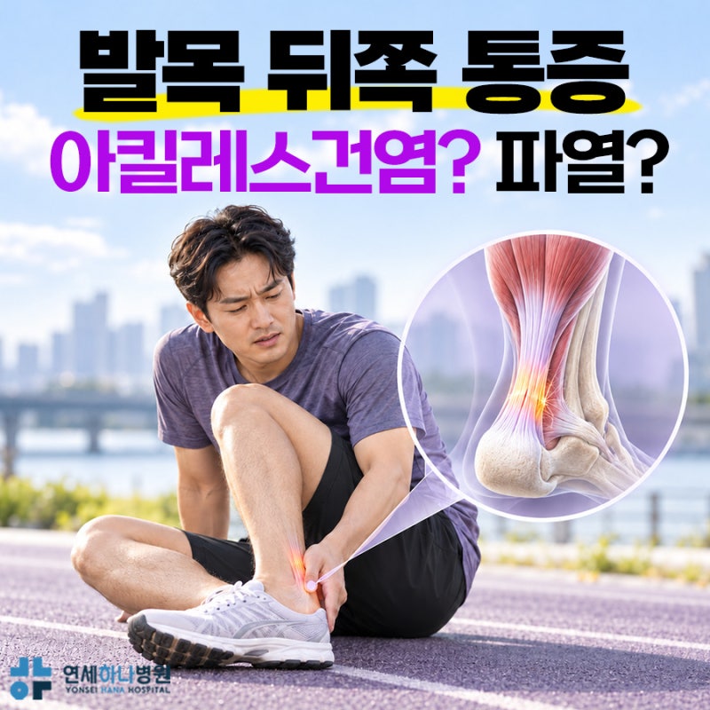 발목뒤쪽통증 원인, 아킬레스건염일까? 아킬레스건파열일까?