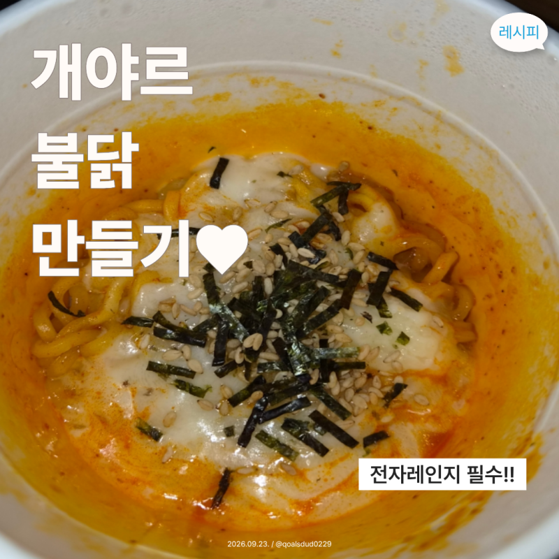 맛있는 전자레인지 불닭 레시피 / +불닭 레전드 조합 추천