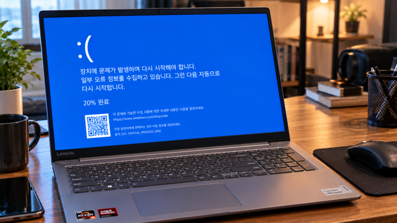 노트북 강제 재부팅 단축키 레노버 아이디어패드 슬림5 16AGP11