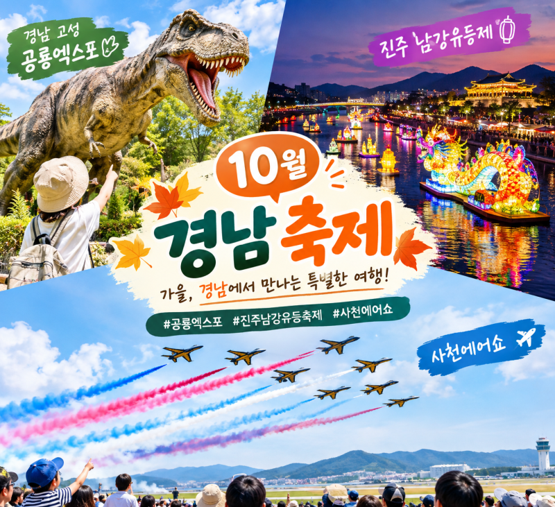 아이와 가볼만한 경남 10월 축제｜공룡엑스포·에어쇼 추천