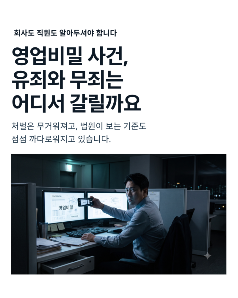 "초범이니까 괜찮겠지"가 실형으로? 영업비밀 침해, 처벌 기준과 실무 대응 총정리
