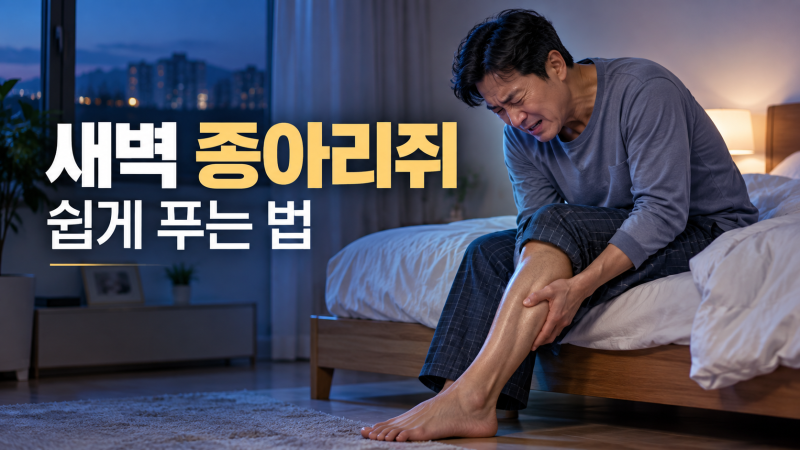 새벽 종아리쥐 원인과 쉽게 쥐푸는법 : 경련 응급처치