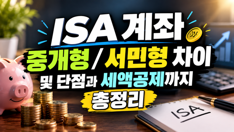 ISA계좌 중개형 서민형 차이와 ISA 계좌 단점부터 세액공제 활용법까지 총정리