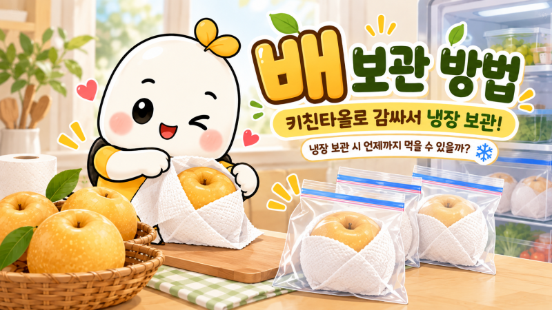 배 오래 보관하는 방법 언제까지 먹어도 될까?