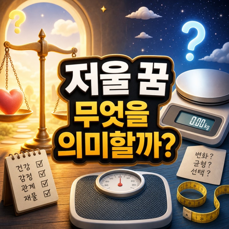 저울 꿈 해몽 풀이 총정리 (체중계, 전자저울 등)