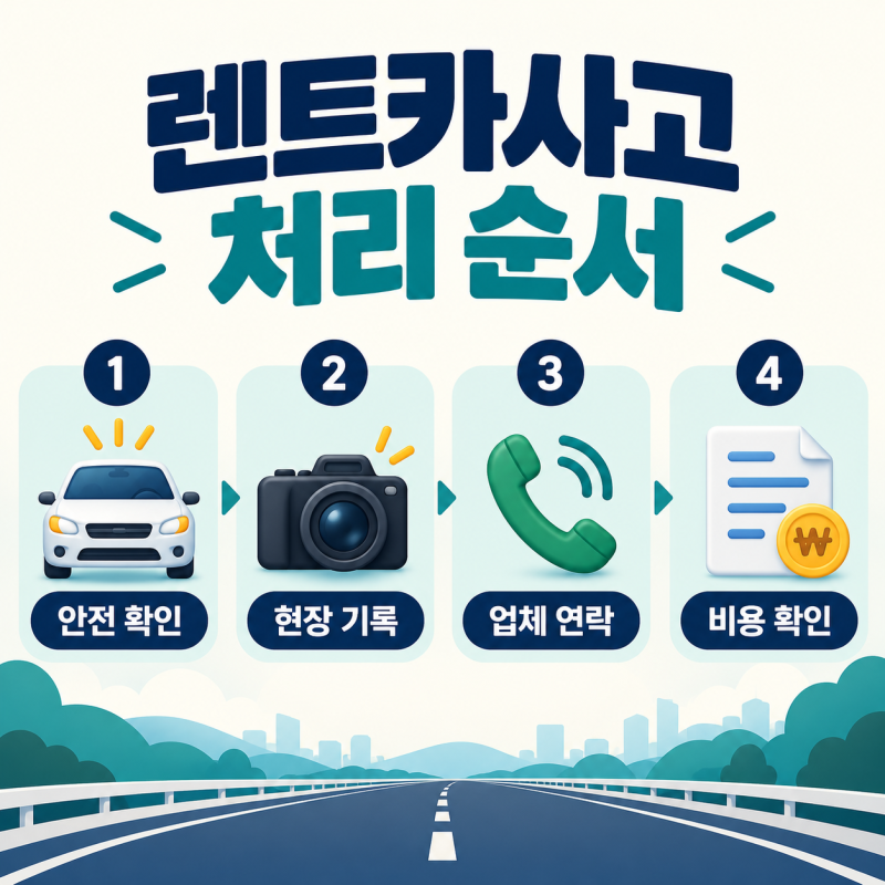 렌트카사고｜보험 접수·자기부담금 확인 순서