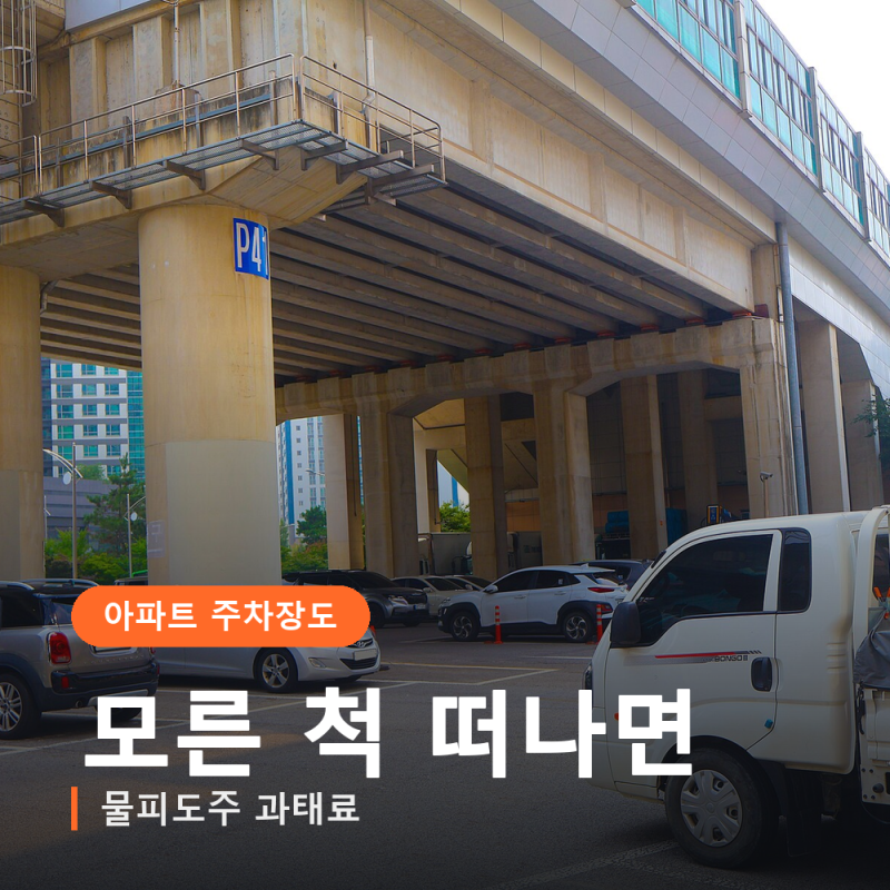 물피도주 과태료, 아파트 주차장이라고 봐주지 않습니다