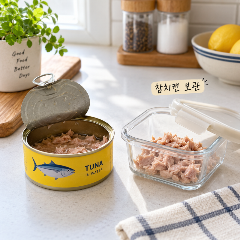 ‘남은 통조림 캔째 넣어도 될까?’ 참치캔 개봉 후 보관법 남은 통조림 옮겨 담는 방법