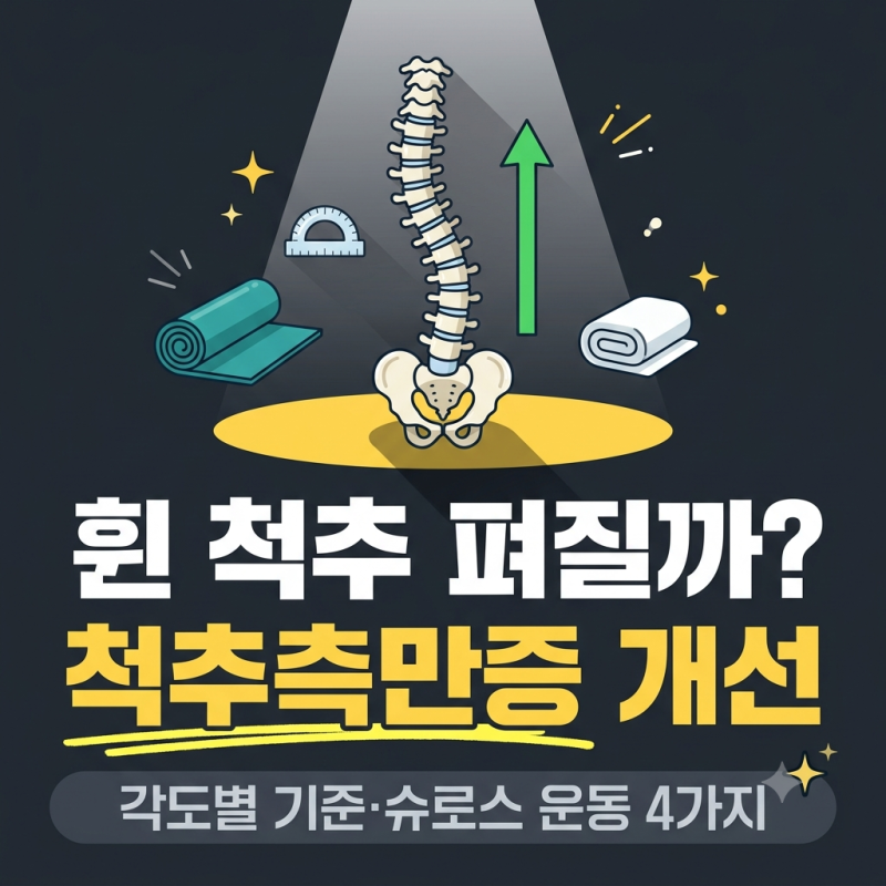 척추측만증 운동, 각도별 개선 기준과 집에서 하는 슈로스 4가지