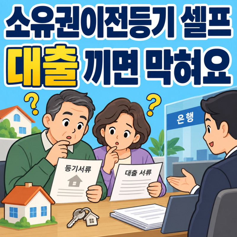 소유권이전등기 셀프, 대출 끼면 막히는 이유
