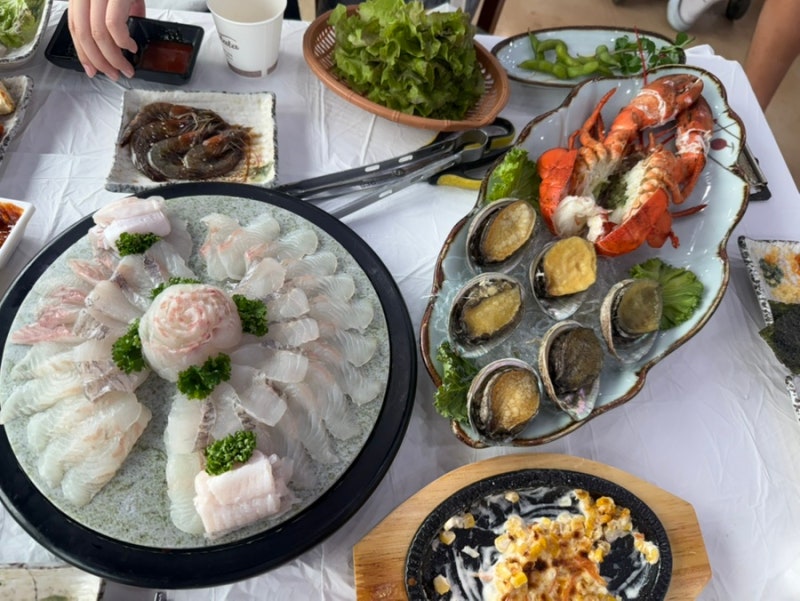 만리포해수욕장맛집 만대회수산 :: 태안 1박2일 여행코스 횟집추천 특별한 코스요리 랍스타....