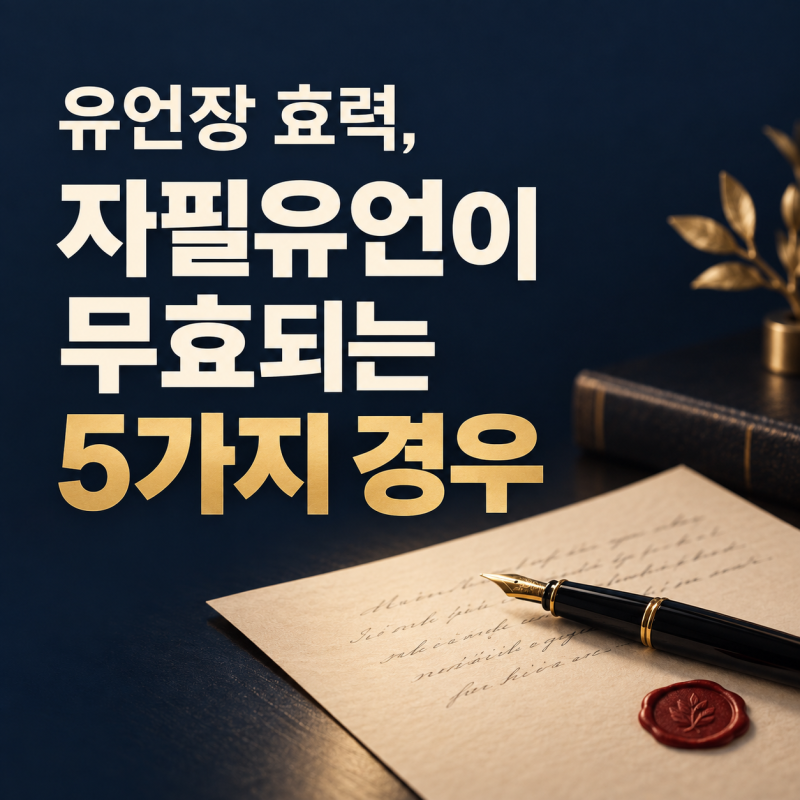 유언장 효력, 자필유언이 무효되는 5가지 경우