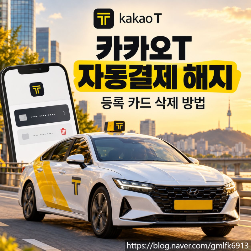 카카오T 자동결제 해지, 등록 카드 삭제 방법
