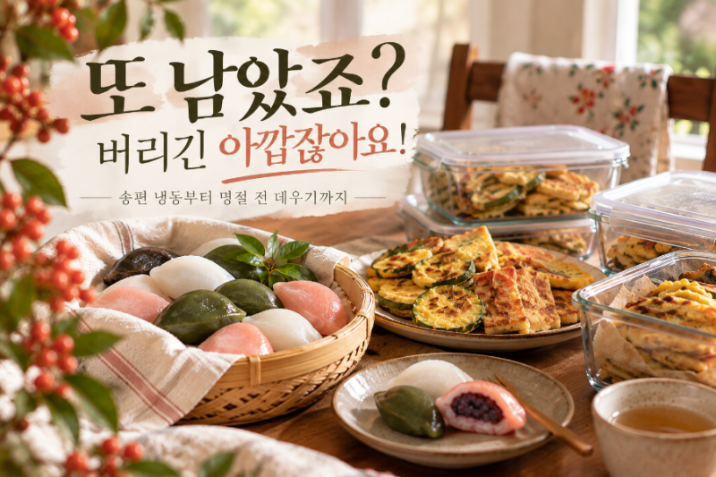 추석 남은 음식 보관법|송편 냉동부터 전 데우기까지, 알뜰하게 챙겨요