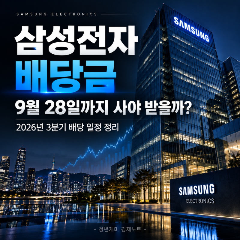 삼성전자 배당금 2026년 3분기 언제까지 사야 받을까