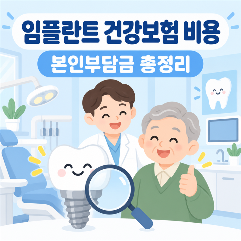 2026년 기준 65세 이상 임플란트 건강보험 비용 및 본인부담금 총정리