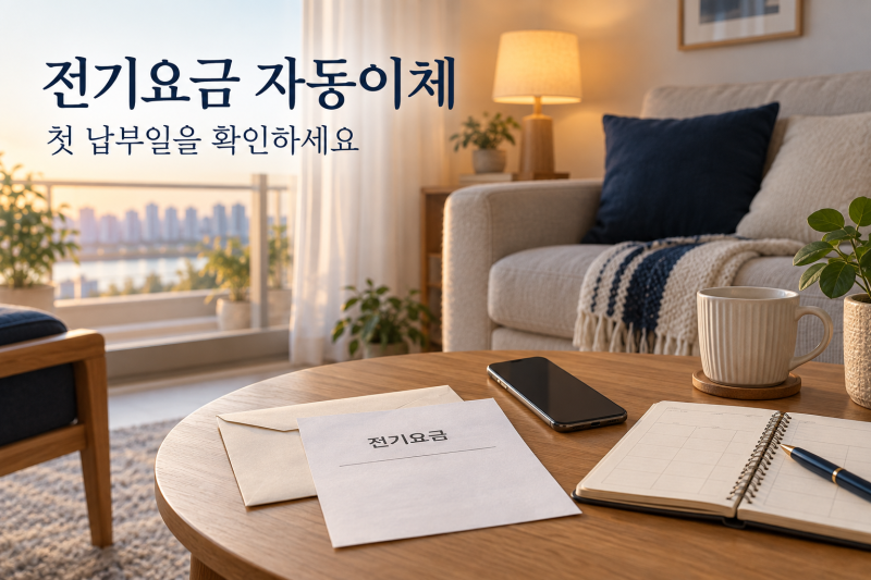 한국전력 전기요금 자동이체, 신청한 달부터 빠져나갈까요?