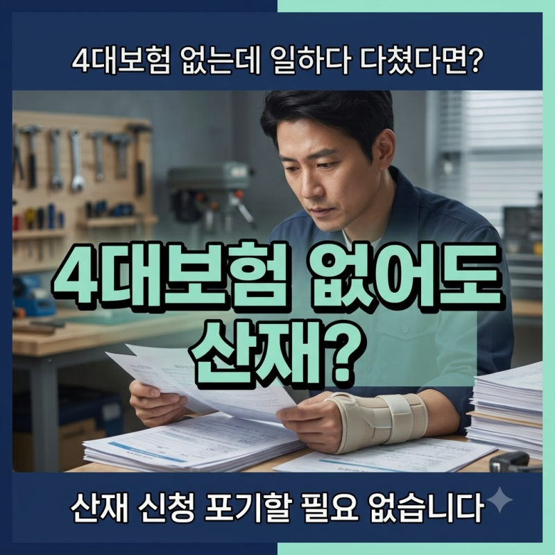 4대보험 안 들어줬는데 일하다 다쳤다면 산재 신청할 수 있을까?