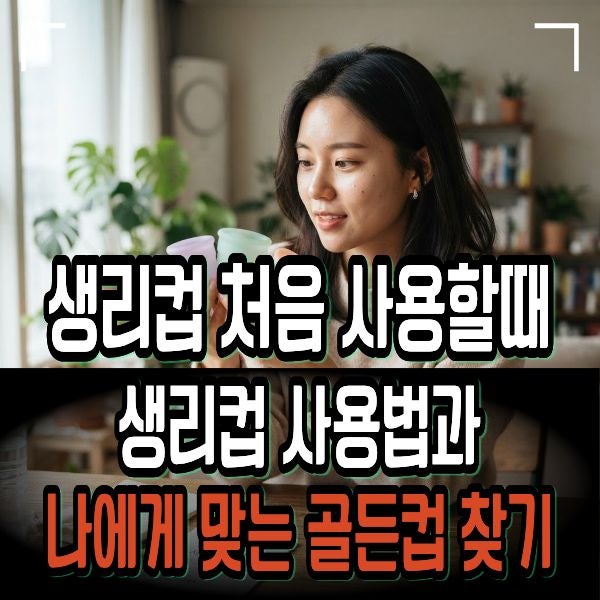 생리컵 처음 사용할때 생리컵 사용법과 나에게 맞는 골든컵 찾기
