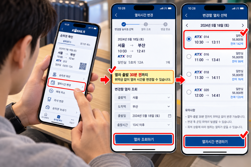 'KTX 취소 수수료 얼마?' 추석 명절 · 평일 · 주말 · 당일 출발 직전까지 기준 총정리 ( + 시간....