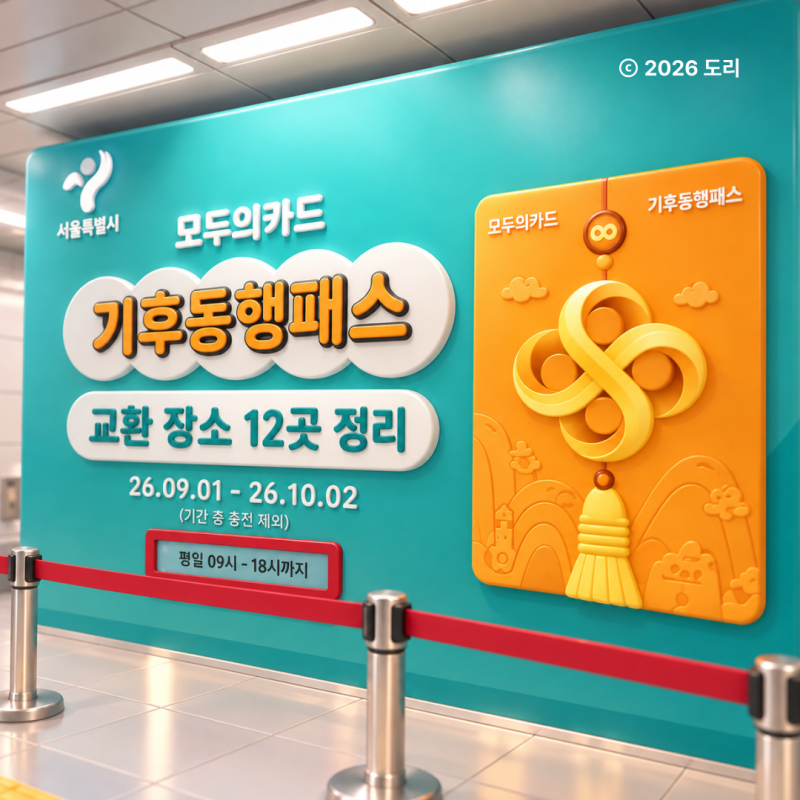 기후동행패스 기동카 무료 교환 12곳 | 교환 장소·기간·환급 신청 방법 총정리