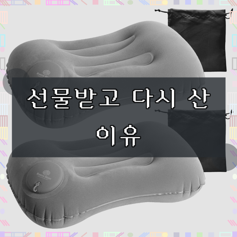 브리즈문 에어 캠핑베개, 캠핑 외에도 정말 잘 쓰고 있어요