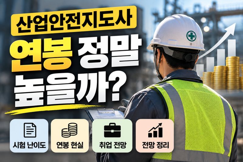산업안전지도사 연봉 1억 가능할까? 시험 난이도와 현실 알아보기