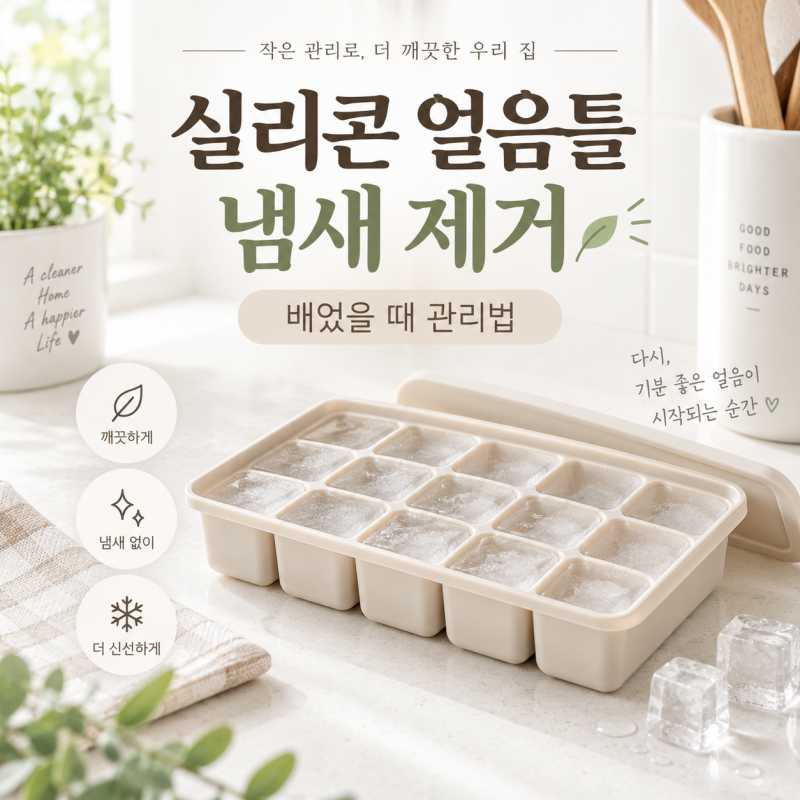 실리콘 얼음틀 냄새 배었을 때 제거하는 방법