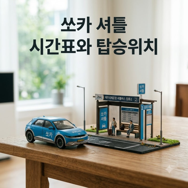 제주도 쏘카 셔틀 탑승 위치와 시간표 실패 없는 이용 꿀팁