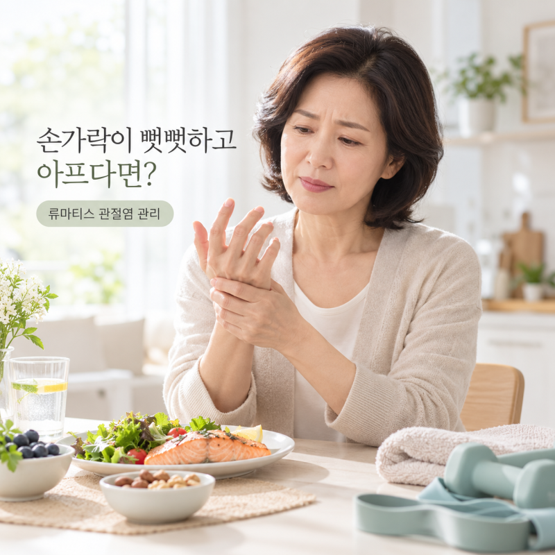 류마치스 관절염 증상/좋은음식/운동방법