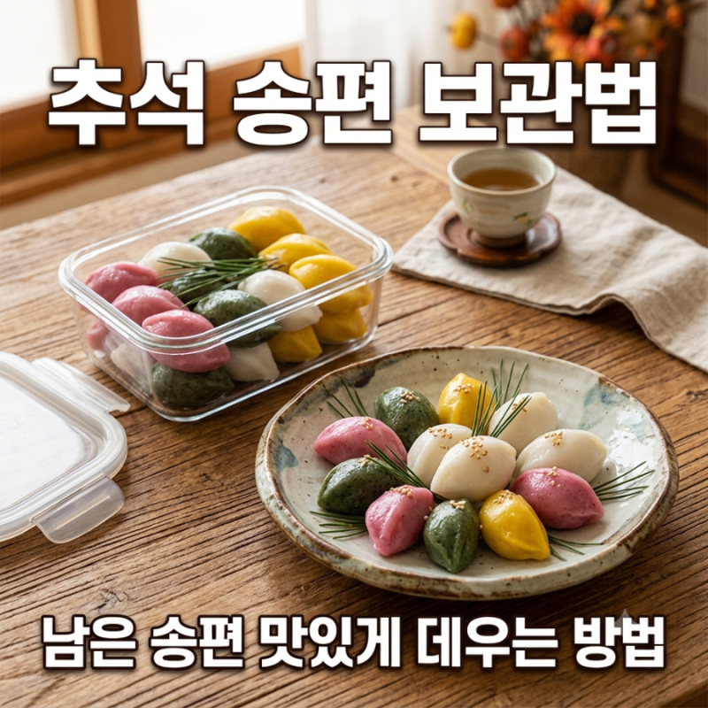 추석 송편 보관법｜남은 송편 냉장·냉동 보관하고 맛있게 데우는 방법
