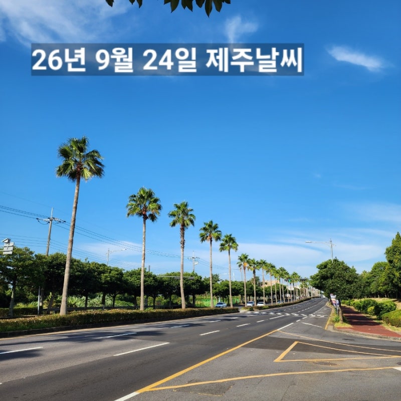 9월 24일 제주 날씨 서귀포 실시간 옷차림 추석 첫날 이번주 제주 날씨 한라산 예보