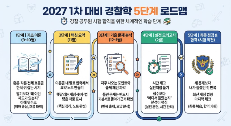 2026 하반기 시험은 끝났다! 2027년 1차 경찰 시험, 지금부터 경찰학 이렇게 준비하세요
