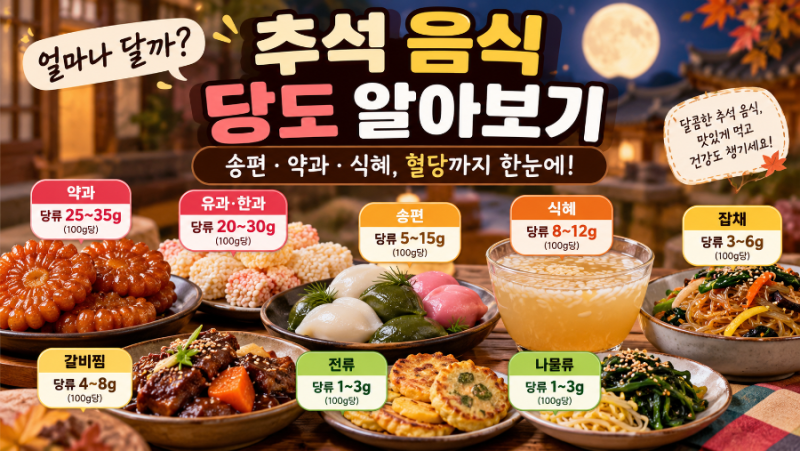 [당뇨 건강] 추석 음식 당도 알아보기
