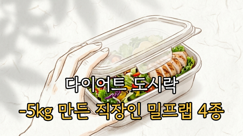 다이어트 도시락, -5kg 만든 직장인 밀프랩 4종