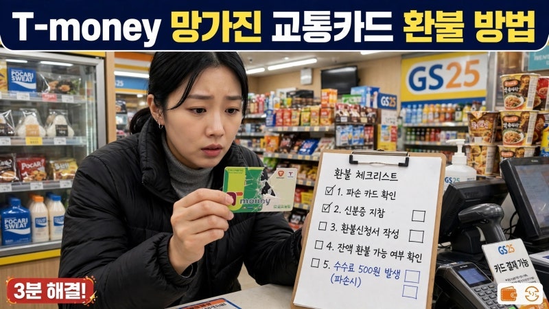 T-money 망가진 교통카드 환불 방법, 어디서 처리할까?