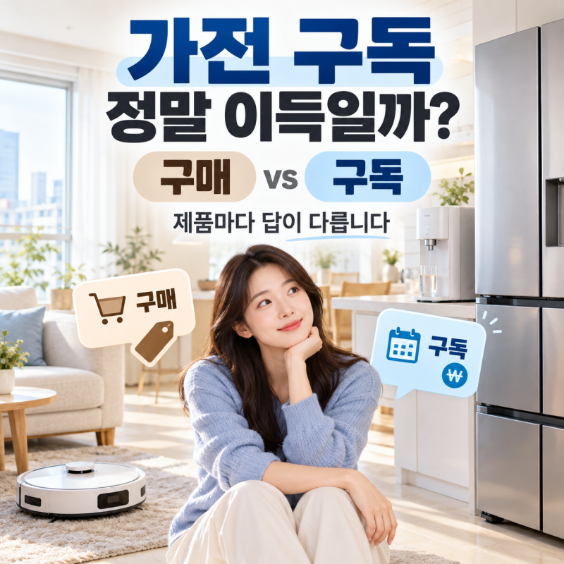 가전 구독 정말 이득일까?｜정수기·청소기·생활가전 구매 vs 구독