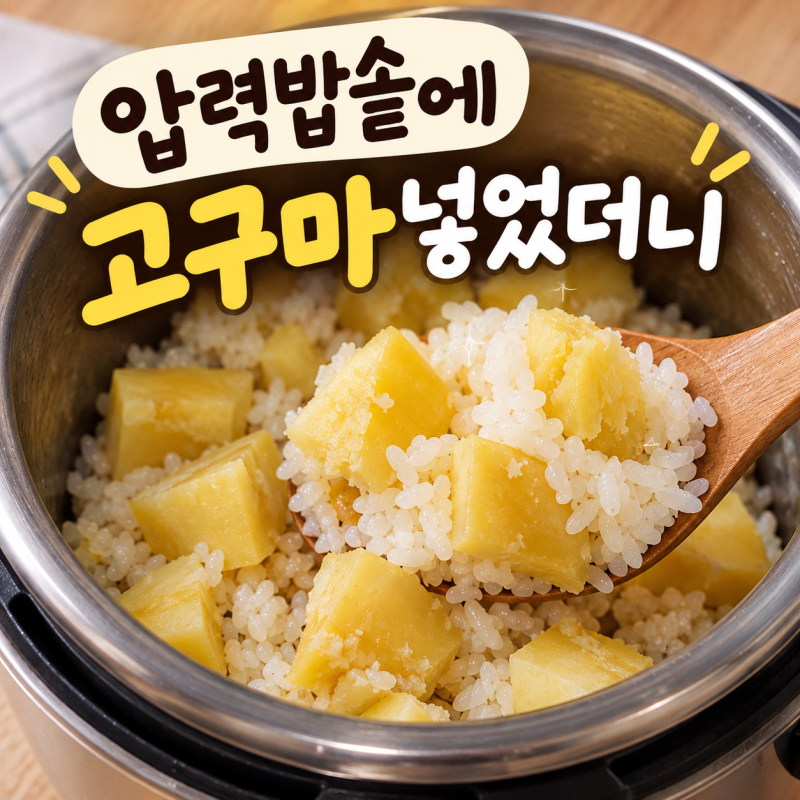 1인용 압력밥솥 고구마밥 만들기｜굿밥으로 직접 해본 물양·시간