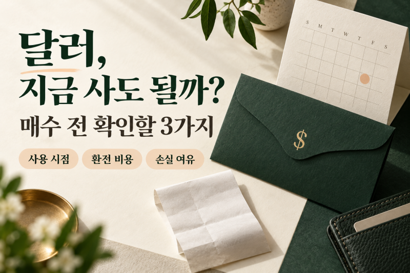 미국 달러 환율 전망, 지금 사도 될까? 매수 전 확인할 3가지