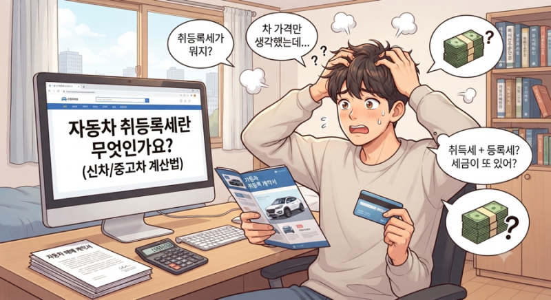 "차 사면 끝이 아니라고?" 자동차 취등록세 계산법 & 감면 혜택 총정리 (사회초년생 필수)