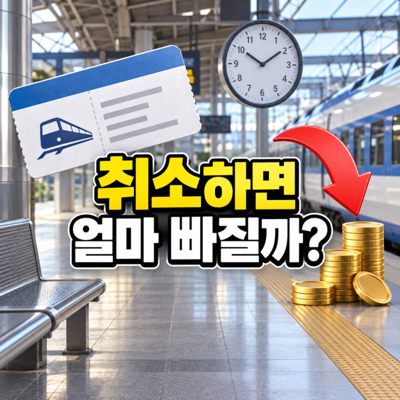 추석 기차표 취소 수수료, 위약금·환불 확인 어디서?