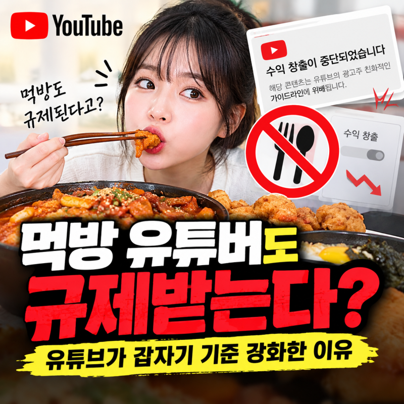 “먹방 유튜버도 규제받는다?” 유튜브가 갑자기 기준 강화한 이유