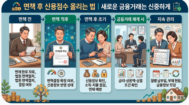 개인회생 변제완료 후 신용점수 올리는 법｜면책 전·면책 후 신용회복 관리방법