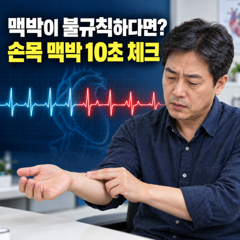부정맥 초기증상, 맥박이 불규칙할 때 손목 맥박 재는 법