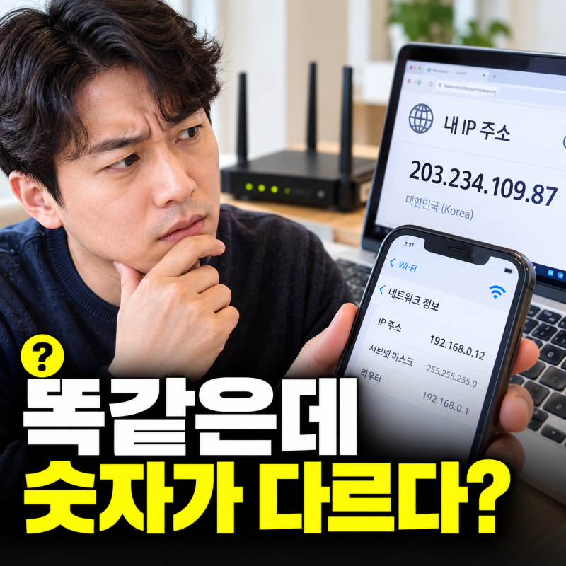 IP 주소 확인하는 법, 공인 IP와 사설 IP 차이